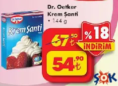 DR. OETKER KREM ŞANTİ 144 G indirimli fiyat DR. OETKER KREM ŞANTİ 144 G fiyat ve kampanya bilgisi
